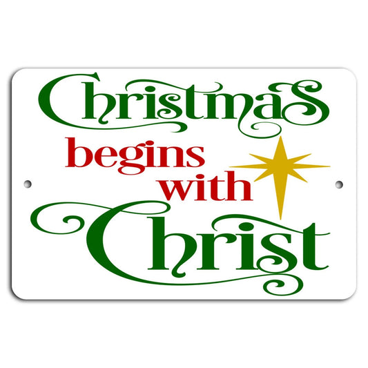 Christmas Jesus Heart Aluminum Sign — product artwork