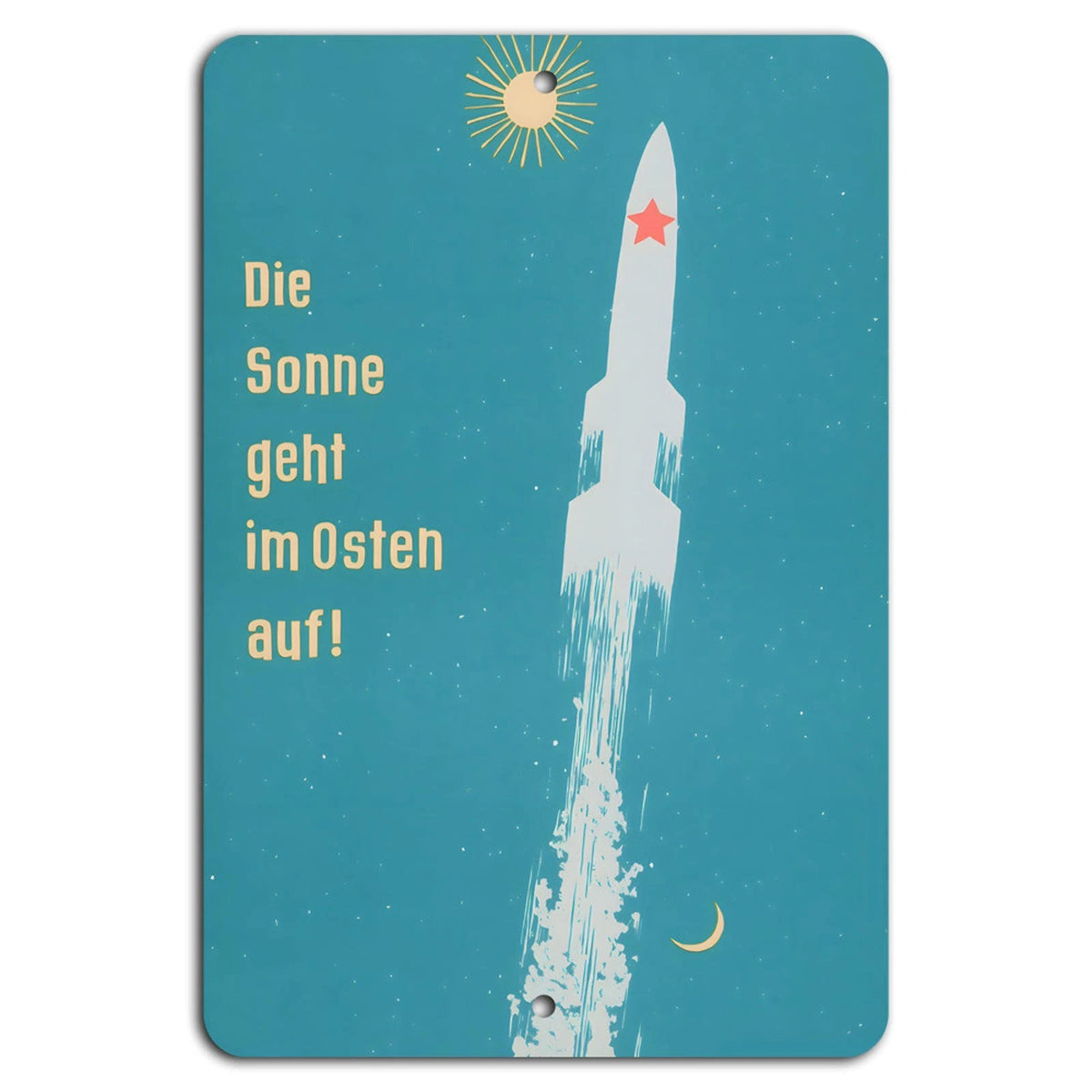 Rocket Adventure Vintage Aluminum Sign — product artwork