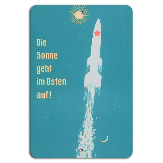 Rocket Adventure Vintage Aluminum Sign — product artwork