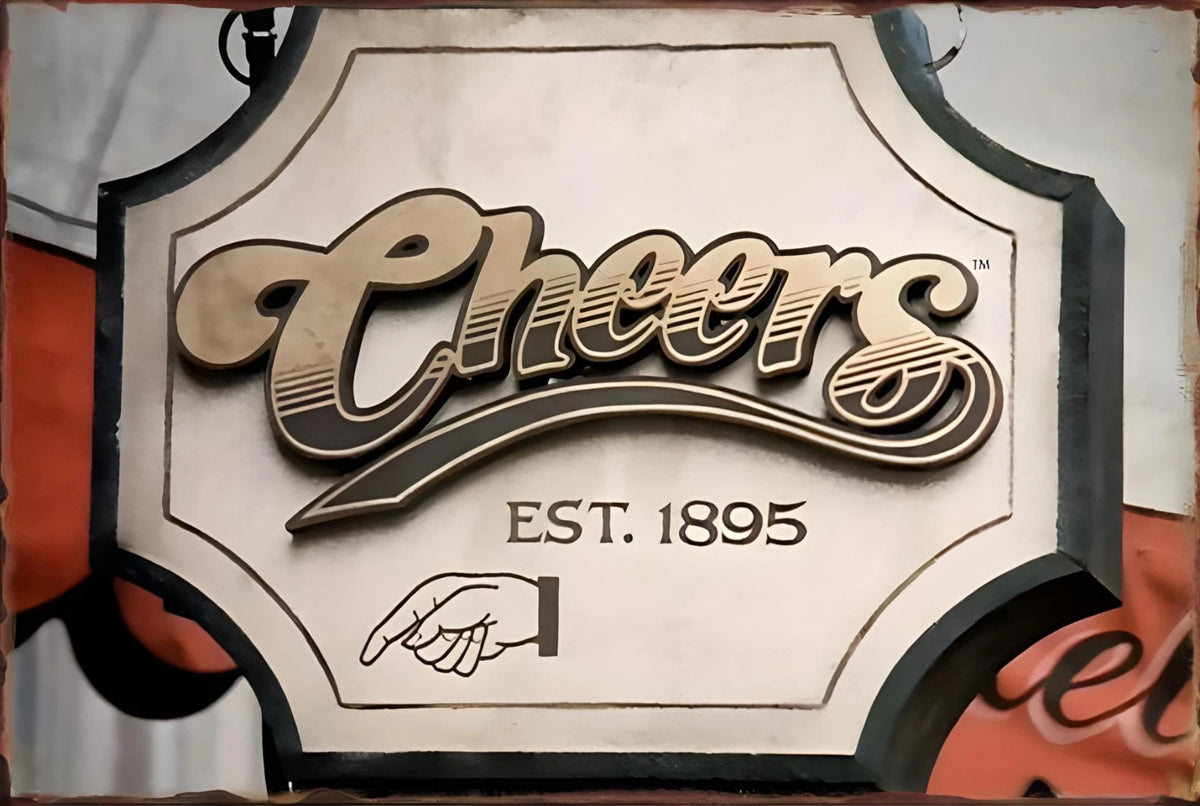 Cheers Funny Aluminum Sign — product artwork
