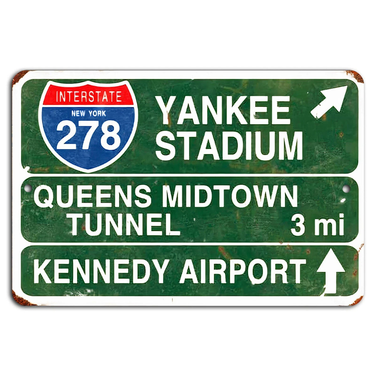 Yankee Stadium Vintage Rustic Aluminum Sign — product artwork
