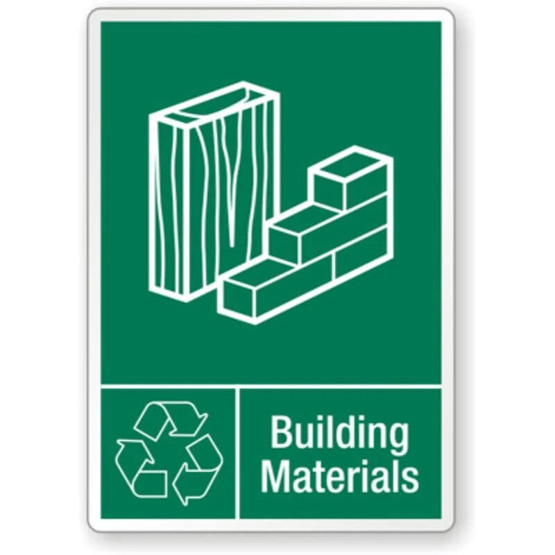 Building Materials Recycling Aluminum Sign — product artwork