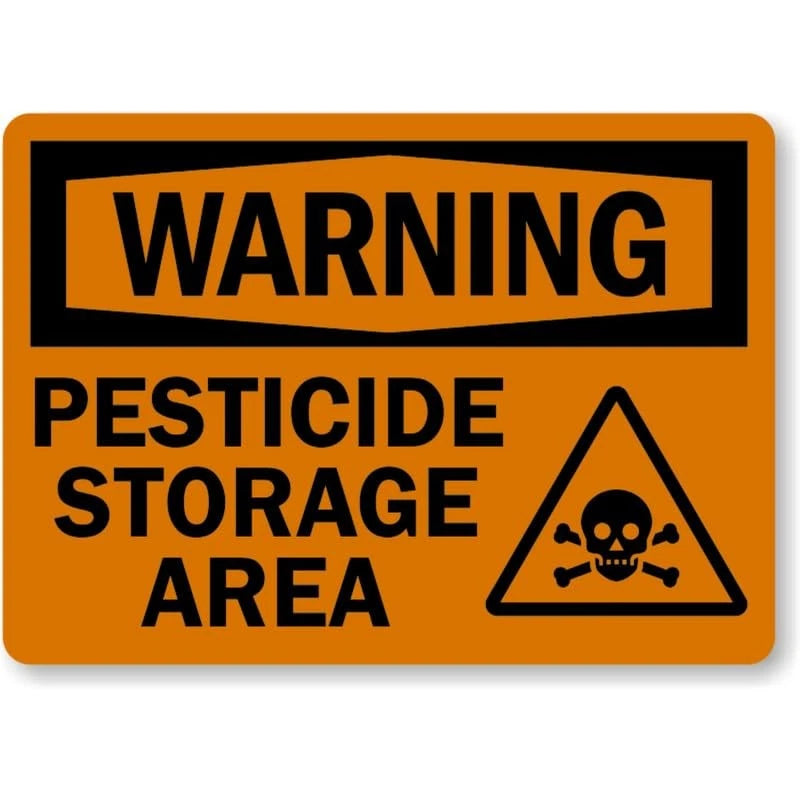 Pesticide Storage Area Warning Aluminum Sign — product artwork