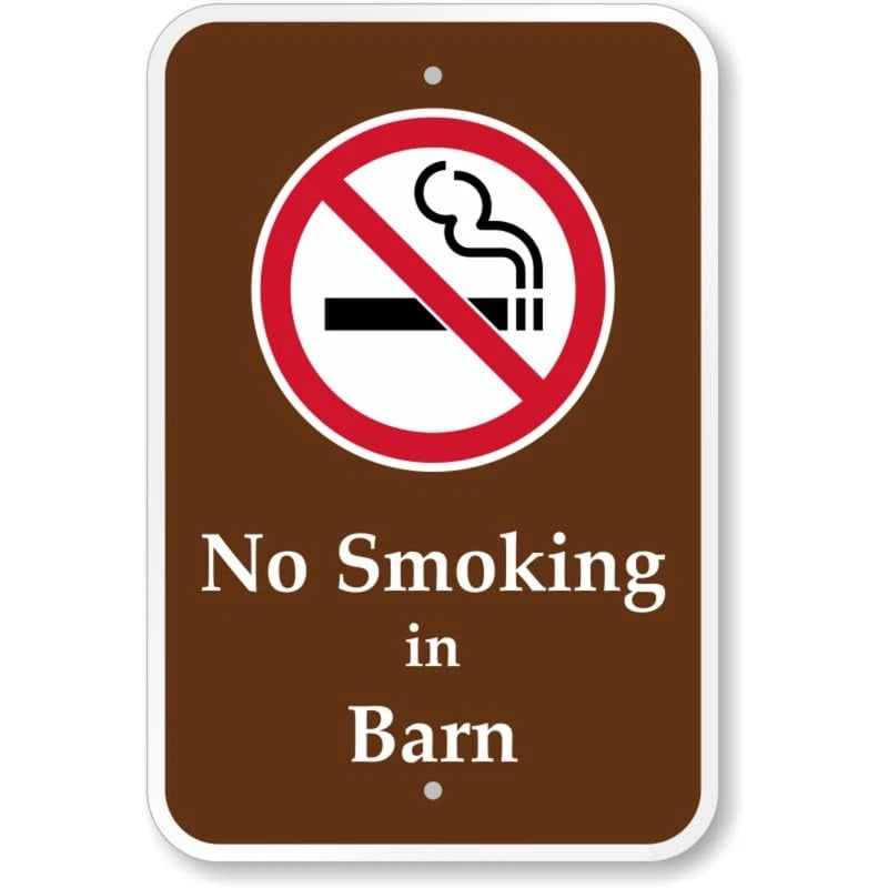 No Smoking in Barn Campground Aluminum Sign — product artwork