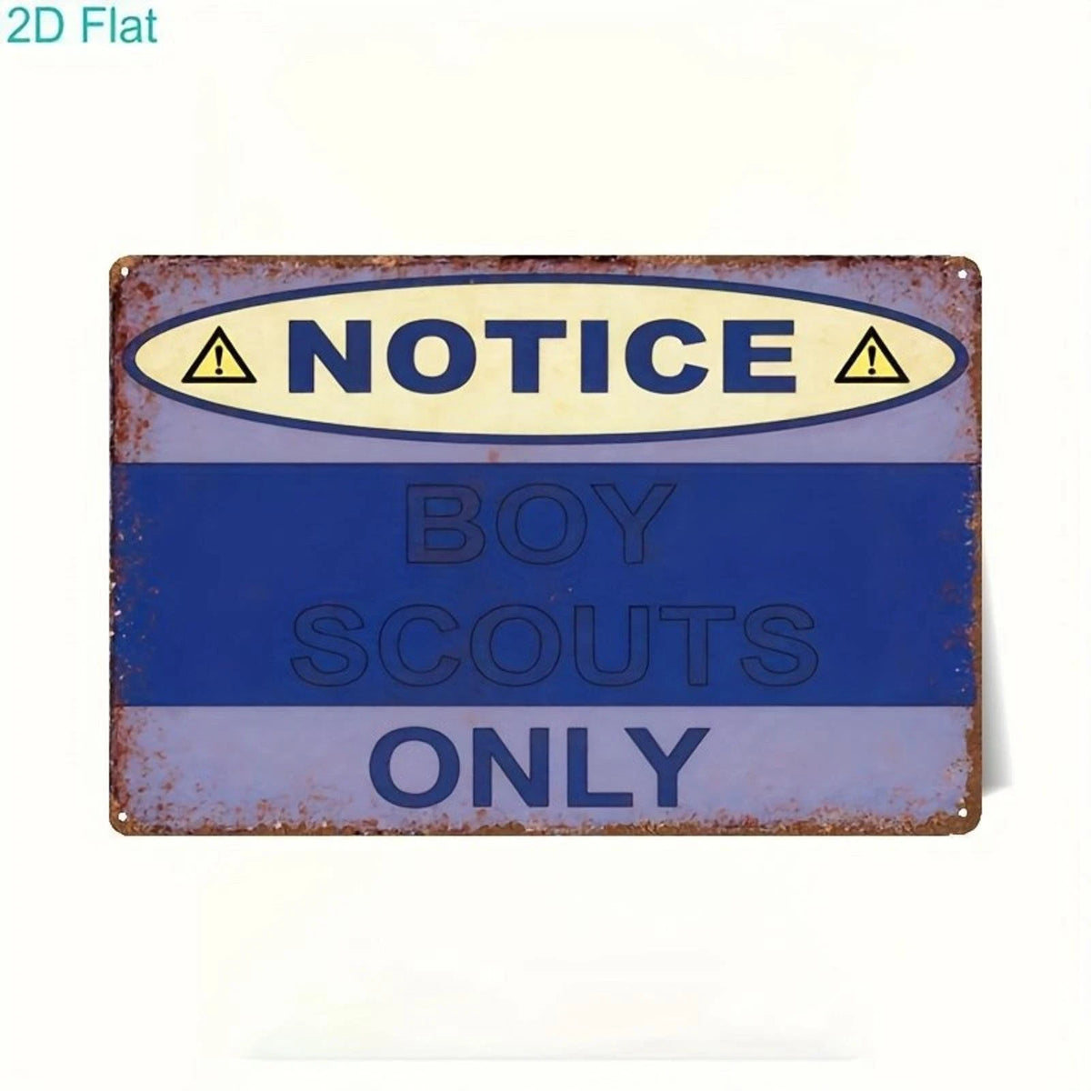 Boy Scouts Retro Funny Door Aluminum Sign — product artwork