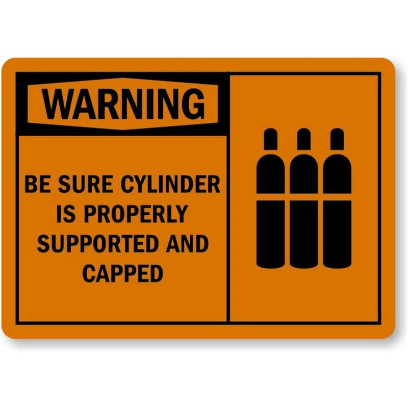 Warning Heavy Duty Safety Label Aluminum Sign — product artwork