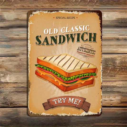 Vintage Sandwich Funny Retro Aluminum Sign — product artwork