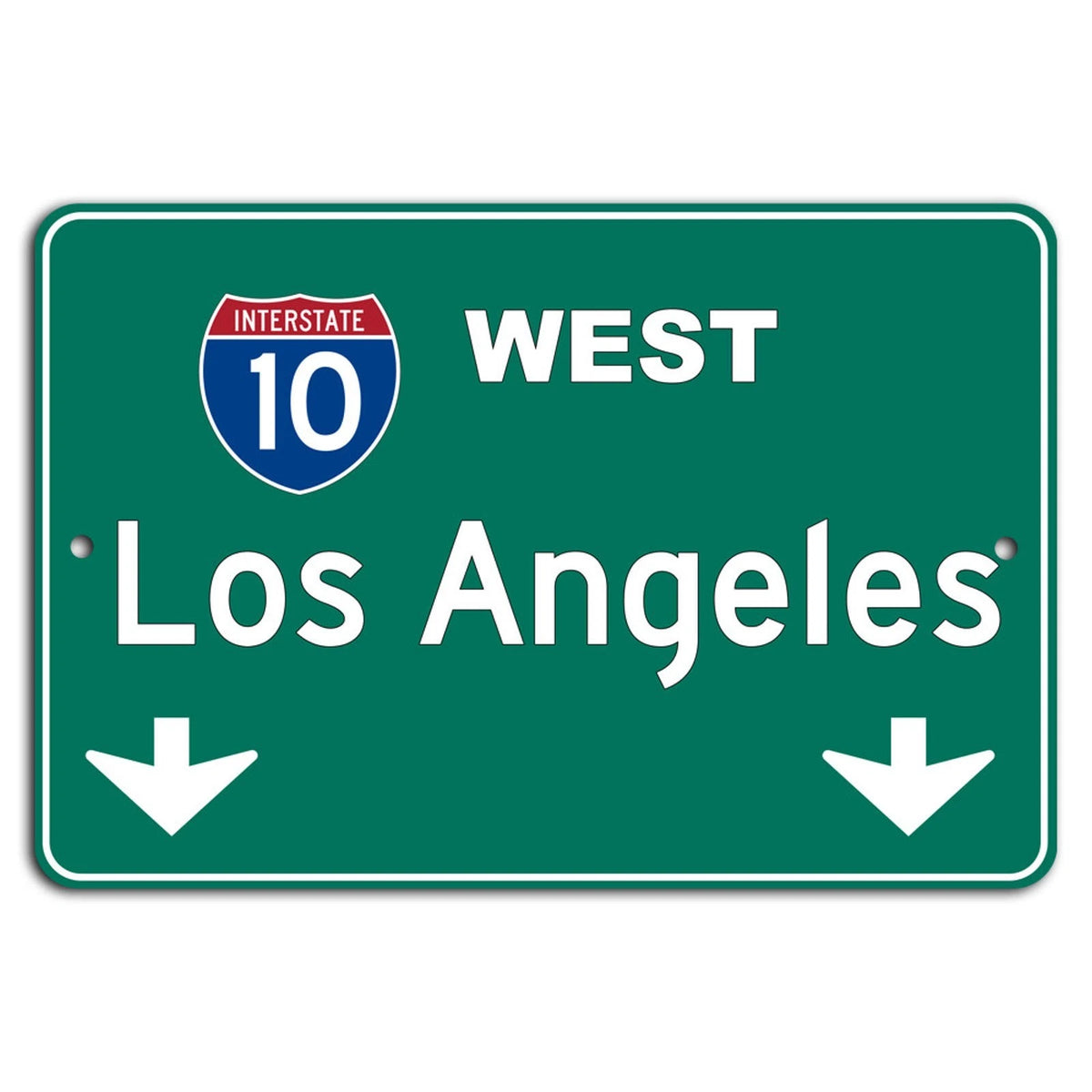 Interstate 10 Vintage Highway Road Trip Aluminum Sign — product artwork