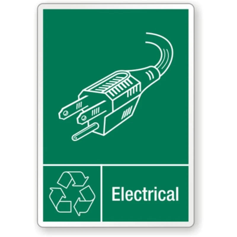 Electrical Recycling Aluminum Sign — product artwork