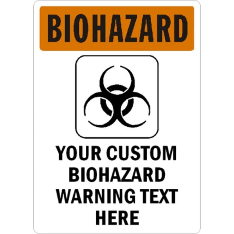 Biohazard Rust Resistant Aluminum Sign — product artwork