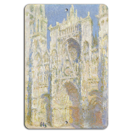 Monet Cathedral Vertical Decorative Art Aluminum Sign — product artwork