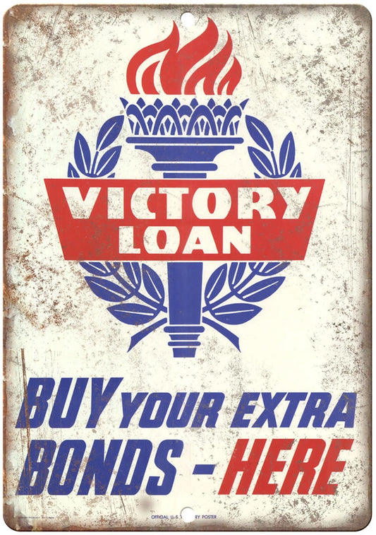 Victory Loan Bonds Military Poster Funny Aluminum Sign — product artwork