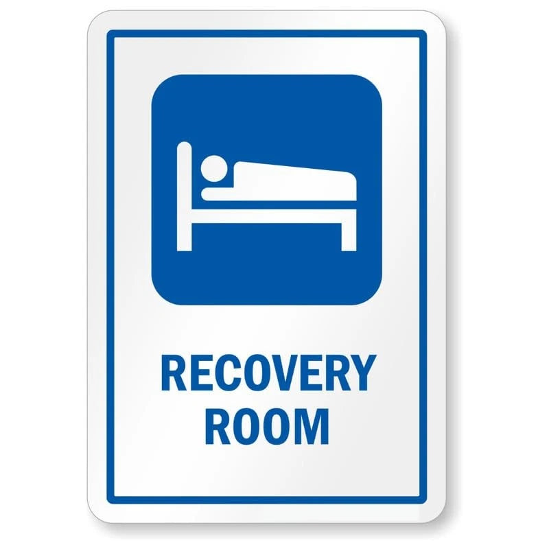 Recovery Room Hospital Aluminum Sign — product artwork