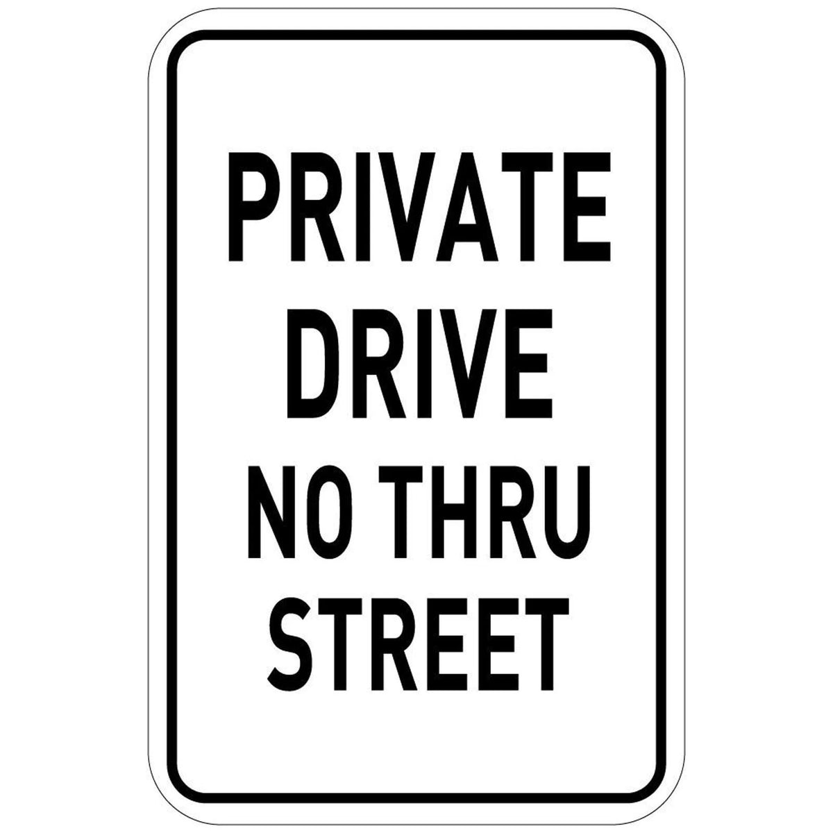 Private Drive Funny No Trespassing Street Aluminum Sign — product artwork