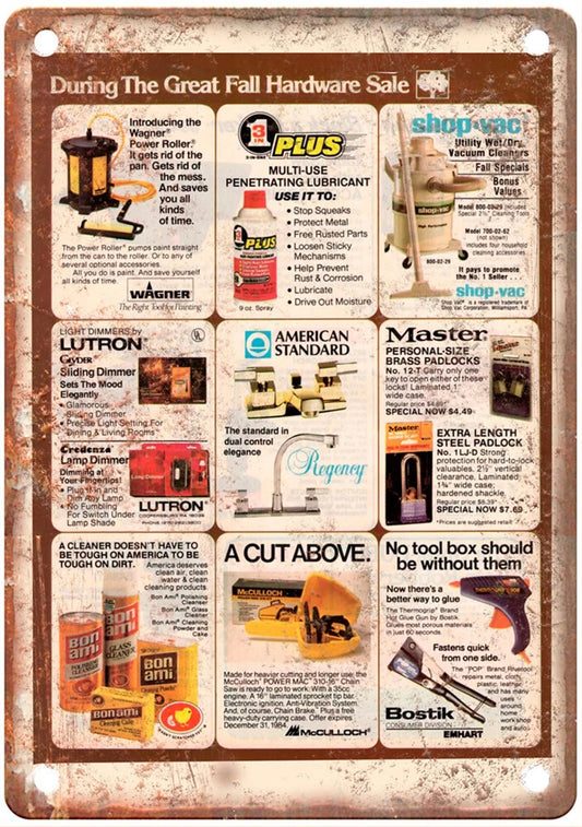 Great Fall Hardware Multi Brand Ad Aluminum Sign — product artwork