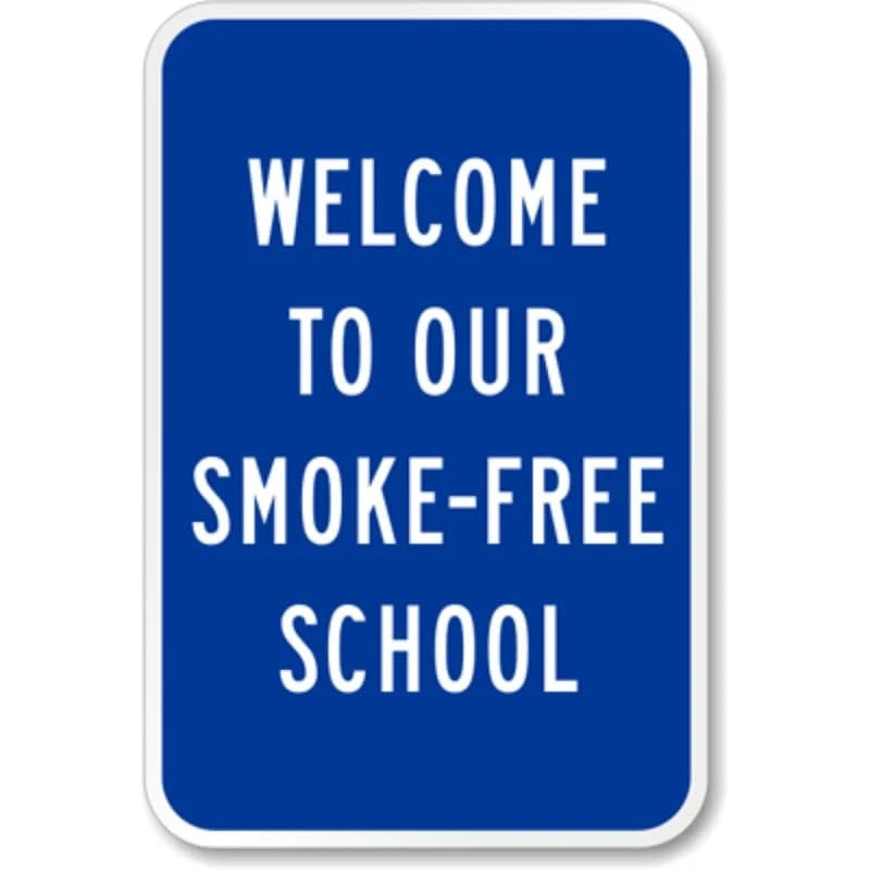 Smoke Free School Aluminum Sign — product artwork