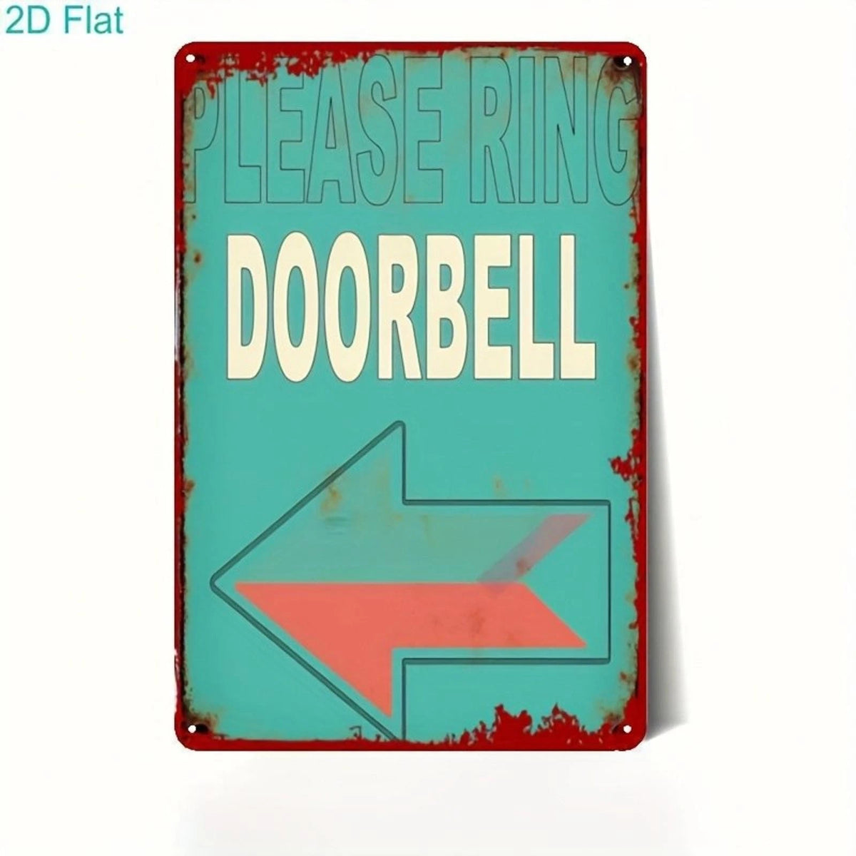 Please Ring Doorbell Funny Vintage Aluminum Sign — product artwork