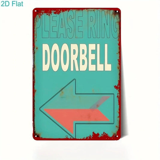 Please Ring Doorbell Funny Vintage Aluminum Sign — product artwork