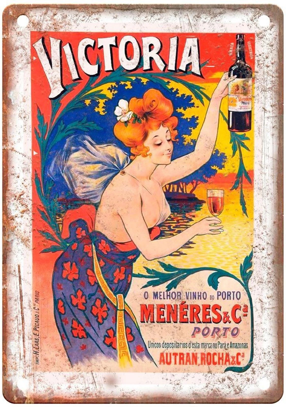 Vintage Liquor Menères Retro Poster Funny Aluminum Sign — product artwork