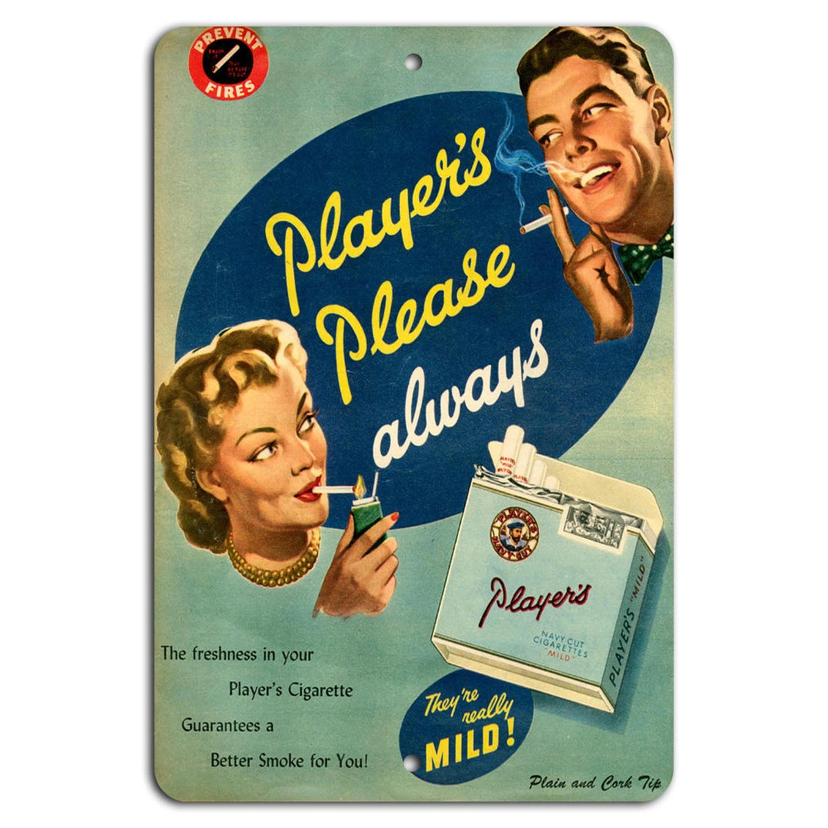 Retro Cigarette Vintage Garage Aluminum Sign — product artwork