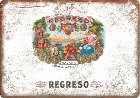 Regreso Havana Cigar Vintage Advertising Aluminum Sign — product artwork
