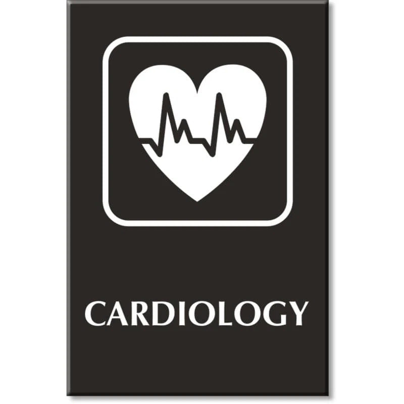Cardiology ECG Engraved Medical Aluminum Sign — product artwork