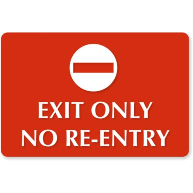 Exit Only Aluminum Sign — product artwork