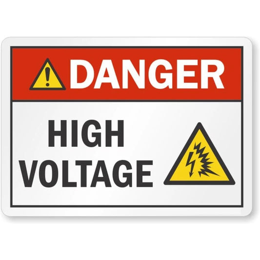 Danger High Voltage Aluminum Sign — product artwork