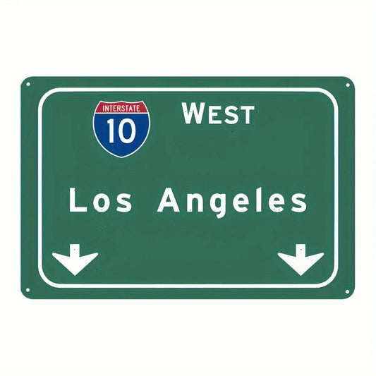 Vintage Route California Retro Funny Aluminum Sign — product artwork