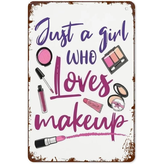 Vintage Makeup Retro Iron Wall Art Aluminum Sign — product artwork