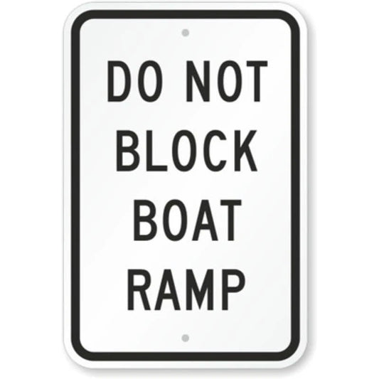 Boat Ramp Aluminum Sign — product artwork