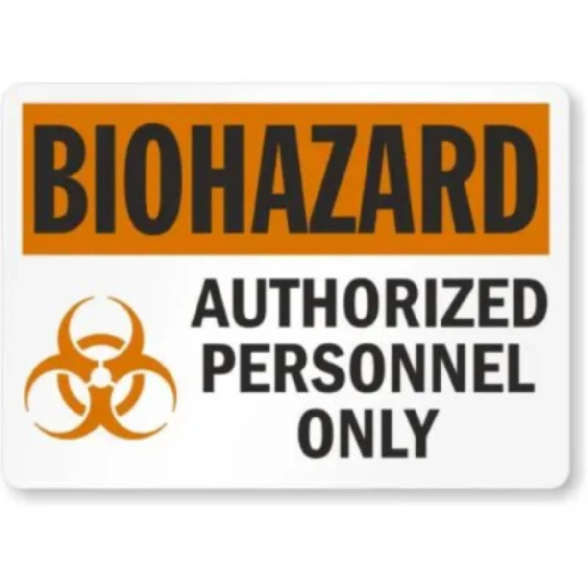 Authorized Personnel Bilingual Aluminum Sign — product artwork