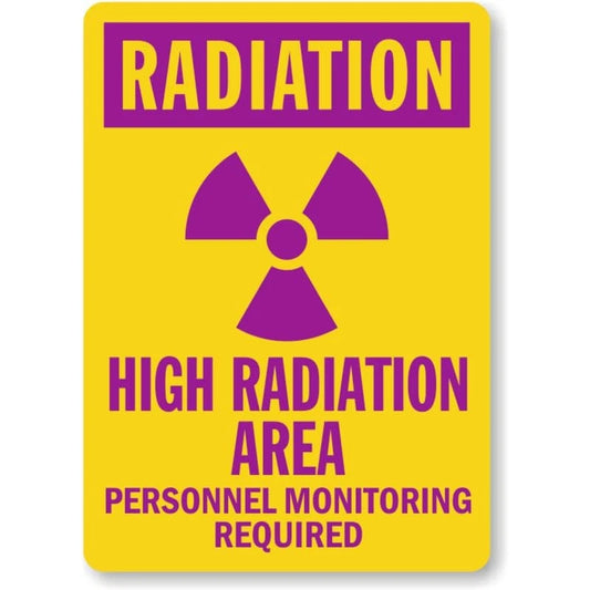 High Radiation Area Radiation Aluminum Sign — product artwork