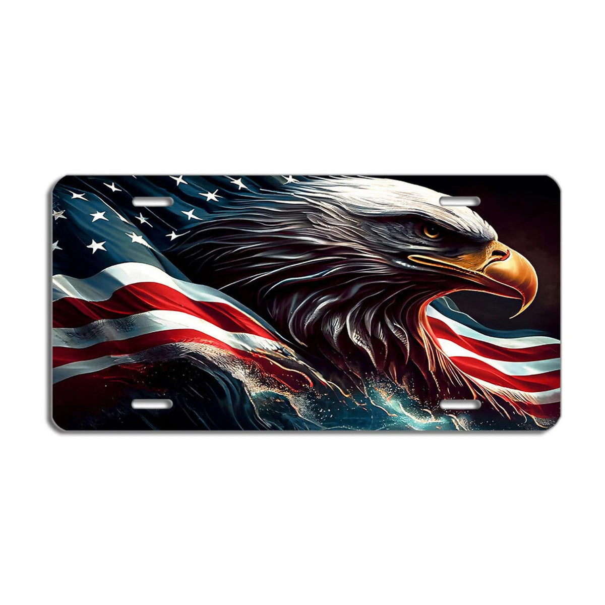 USA Flag Eagle - Patriotic Decorative Aluminum Plate — product artwork