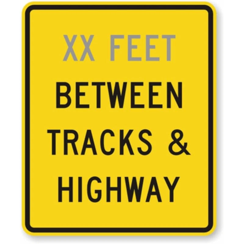Feet Tracks Highway X W10 11A Custom Aluminum Sign — product artwork