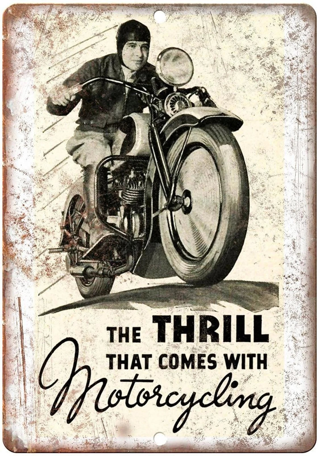 Motorcycling Motorcycle Wall Art Aluminum Sign — product artwork