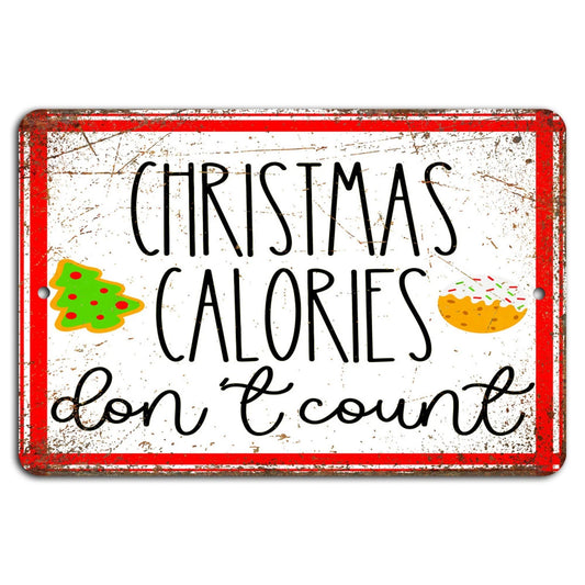Christmas Calories Do Not Count Aluminum Sign — product artwork