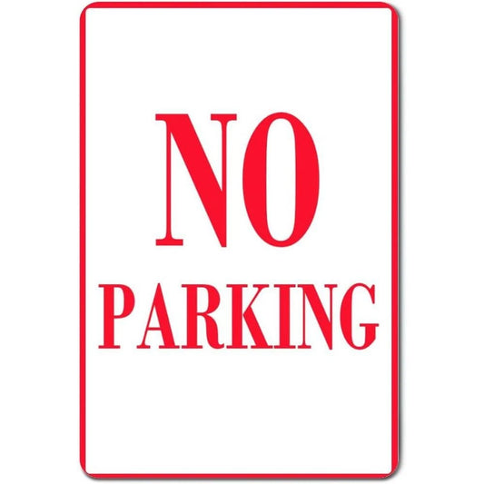 No Parking Funny Private Property Warning Aluminum Sign — product artwork