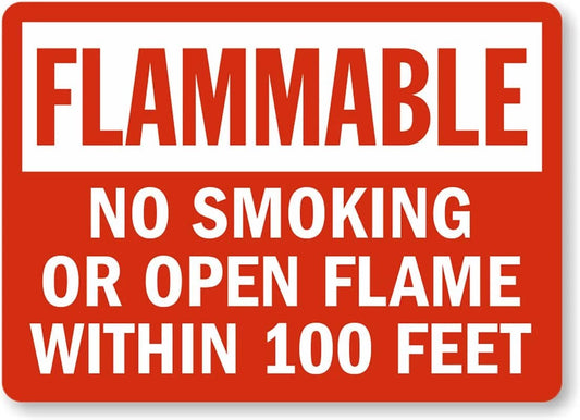 Flammable Business Safety Aluminum Sign — product artwork