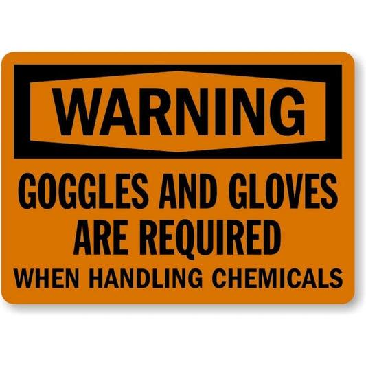 Gloves Required Warning Aluminum Sign — product artwork