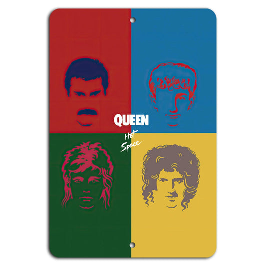 Queen Vertical Pop Art Aluminum Sign — product artwork