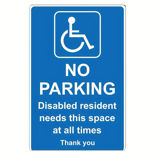 No Parking Disabled Flat Home Office Aluminum Sign — product artwork