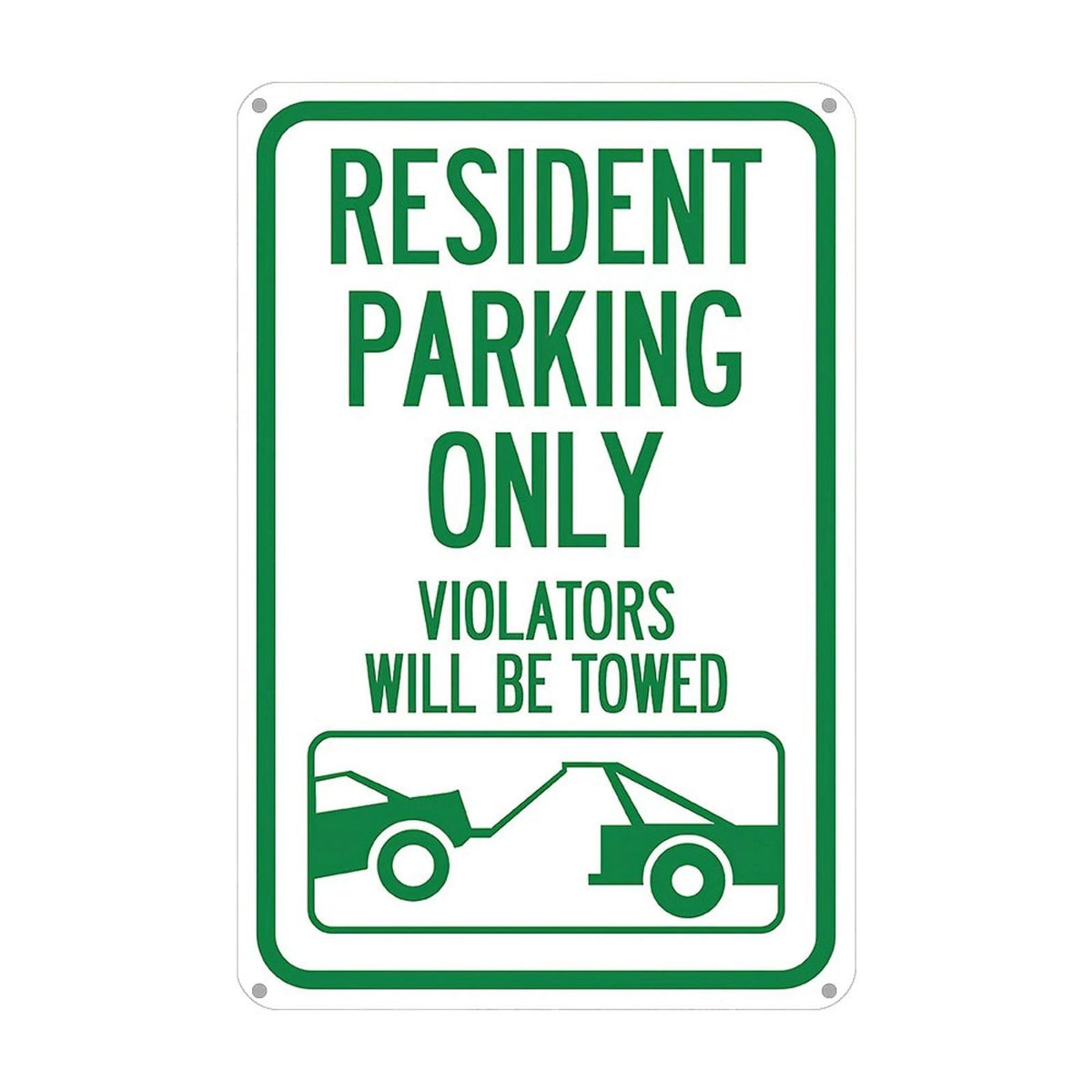 Resident Parking Vintage Funny Aluminum Sign — product artwork