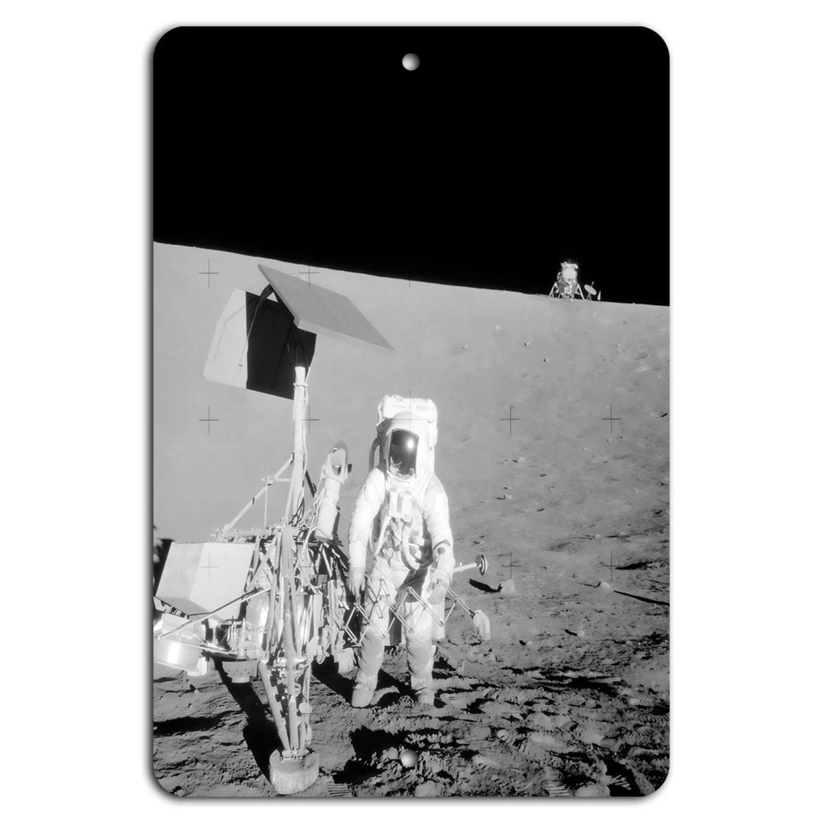 Lunar Adventure Vintage Apollo Commemorative Aluminum Sign — product artwork
