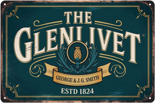 Glenlivet Whiskey Vintage Funny Pub Aluminum Sign — product artwork