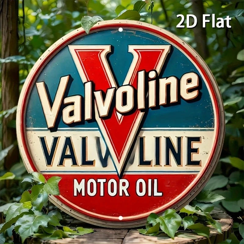Valvoline Motor Oil YOU CHOOSE Round Aluminum Sign — product artwork