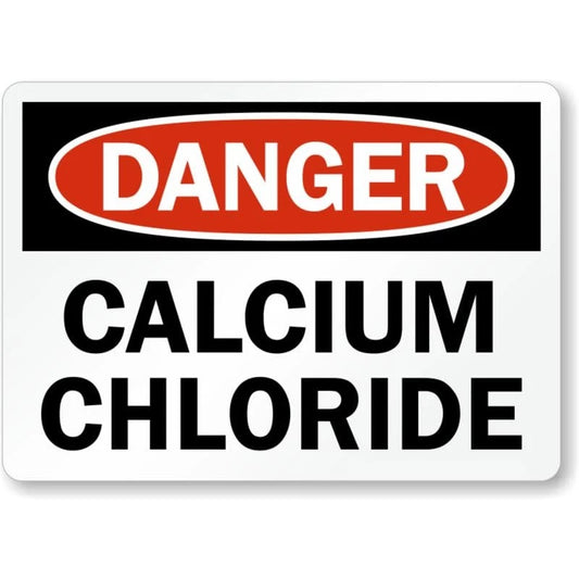 Danger Calcium Chloride Aluminum Sign — product artwork