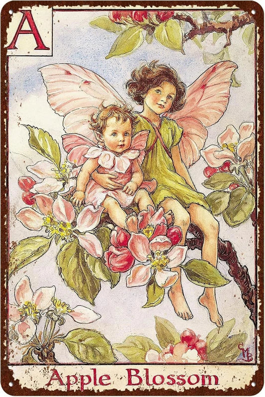 Flower Fairy Garden Apple Blossom Funny Décor Aluminum Sign — product artwork