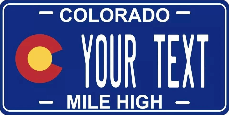 Colorado Mile High Personalized Replica License Plate — product artwork