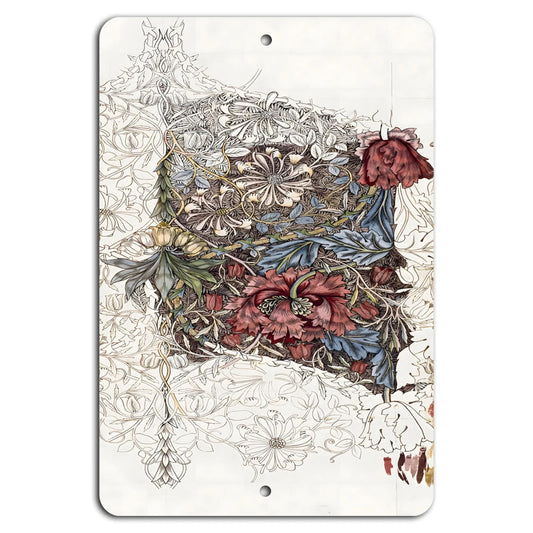 Decorative Botanical Floral Nature Aluminum Sign — product artwork